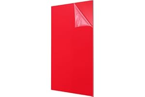 sourcing map Acrylic Sheets 12x8 Inch Acrylic Panel 1/8 Inch-3mm Plastic Board for Picture Frames Sign Holders DIY Display Projects Craft, Red