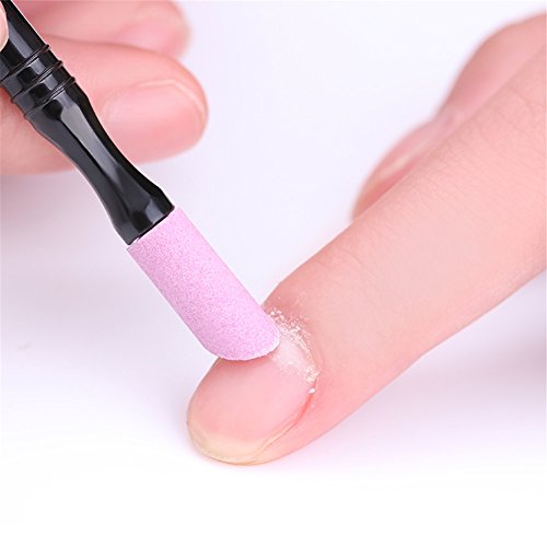 Born Pretty 1 Doppel Quarz Nagelhautentferner waschbar Pusher die abgestorbene Haut Trimmer Maniküre Nail Art Werkzeug - 4