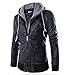 Produktbild Btruely Mantel Herren Groß Größe Sweatjacke Männer Outwear Lederjacke Biker Motorrad Reißverschluss Pullover