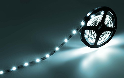 LED Streifen 2m RGB Set mit Steckernetzteil und Infrarot-Fernbedienung (RGB LED Strip 2 Meter – bunt,mehrfarbig,Weiß-Modus,Farbwechsel – 30LED/m, IP20, 12V SELV, 24W-Netzteil, IR Controller und Fernbedienung mit 44 Tasten) – ideal als Ambiente-Beleuchtung, Wohnzimmer-Beleuchtung, Schlafzimmer-Beleuchtung, Kinderzimmer-Beleuchtung, langlebig, günstig und energieeffizient - 5