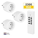 FERNBEDIENUNG - Mit der mitgelieferten Fernbedienung können Sie die beiden Empfänger im Satz einfach und drahtlos ein- und ausschalten. Und das mit bis zu 50 Metern Entfernung! So ist es sogar möglich, Ihre Außenbeleuchtung ein- und auszuschalten, ohne dass Sie ins Freie gehen müssen. Neben der Fernbedienung der Schalter verfügen sie selbst auch noch über einen Ein-/Ausschalter. Dies ist ideal für den Fall, dass sich Ihre Fernbedienung drinnen befindet und Sie trotzdem Ihre Lampen ein- oder auss