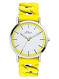 s.Oliver Time Unisex Erwachsene Zeitlernuhr Quarz Uhr mit Silikon Armband SO-3412-PQ