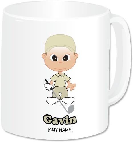 Personalised Golf Gifts - Mens Golf Mug (A GoPersonalised Design). Any Name Any Message. Sport Hobby Golfing Gifts Presents For Men. A Perfect Novelty Fun Golfer Mug For Birthdays, Christmas, Thank You Gifts, Father's Day, Retirement And ALL Occasions. (Design 1)