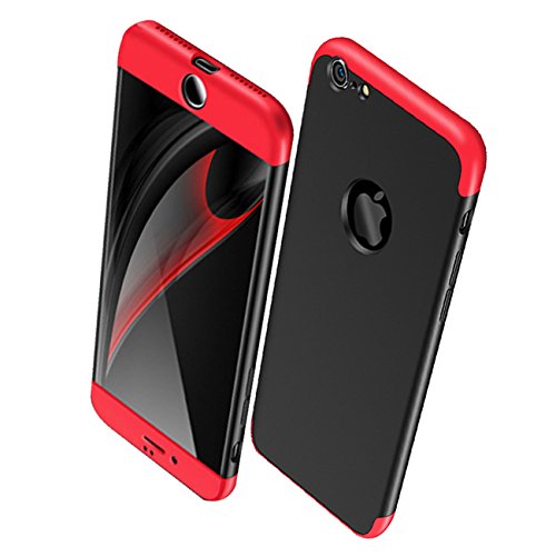 Qissy Carcasa iPhone 7 Incluido Anti-Scratch Anti-Huella Dactilar a Prueba de Choque Estuche Duro Protective Case Cover Skin para iPhone 7 4 7 Rojo Negro Qissy Carcasa iPhone 7 Incluido Anti-Scratch Anti-Huella Dactilar a Prueba de Choque Estuche Duro Protective Case Cover Skin para iPhone 7 4 7 Rojo Negro