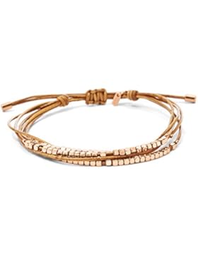 FOSSIL Armband JA6422791 Leder rosegold beige
