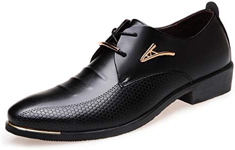Daytwork Business Casual Shoes Men - Formal Fashion Toe Pointed Slip On Lace Up Classic Modern