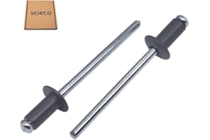 SKIR'CO (opakowanie 100 szt.) Lakierowane nity 3,2 x 8 mm, głowica kopułkowa, DIN 7337, nity aluminiowe, nity pop (100, antracyt szary RAL 7016)