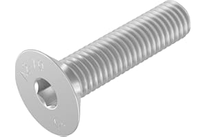 Vis à tête fraisée SECCARO M6 x 25 mm, acier inoxydable V2A VA A2, DIN 7991 / ISO 10642, à six pans creux, 20 pièces