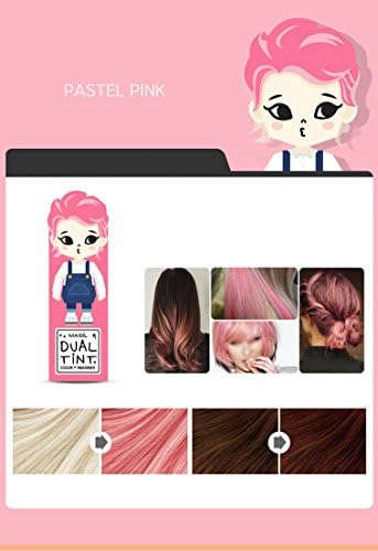 Masil Dual Tint Hair Color + Treatment Dye (50ml 1.69 oz) (Pastel Pink)