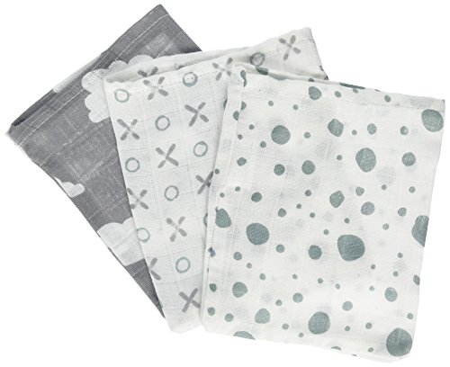 Preisvergleich Produktbild Meyco 458004 Mull-Waschlappen 20 x 17cm, rosa / weiß / grau / schwarz