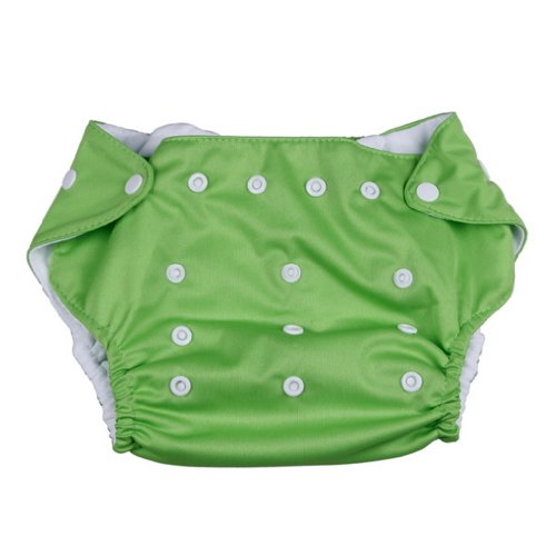 Orien 1Pc Green Baby Cloth Diaper Washable Nappy Cover Waterproof Wrap Pants