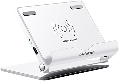 Bidafun Fast Wireless Charger for iPhone X / iPhone 8 / 8 Plus QI Wireless Charging Pad Phone Stand Holder for Galaxy S8 Note 8 and All Qi-Enabled Devices