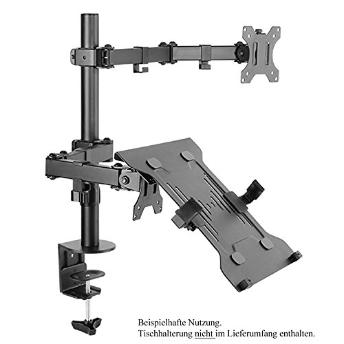 HALTERUNGSPROFI Notebookhalterung für Monitorhalterungen VESA 75 x 75, VESA 100 x 100 Office-LTH1 - 4