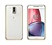 Chevron Back Case Cover for Moto G Plus 4th Gen (Transparent/Gold Border) RS.159.00