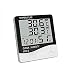 Produktbild STAR Digitale Temperatur Luftfeuchtigkeit Thermometer Home Monitor Indoor Outdoor Meter mit Wecker Datum weiß