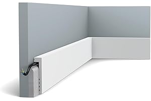 Pack de 4 mètres Surplinthe de recouvrement résistante à l'eau SX171 - L200 x H10 x L2,2 cm - ORAC DECOR