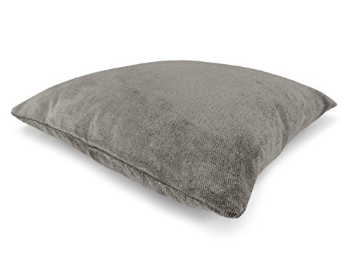 Hochwertige Kissenhülle mit samtig-weichem Chenille-Touch und dezentem Design – erhältlich in 14 modernen Farben und 3 verschiedenen Größen, 60×60 cm, silber - 5