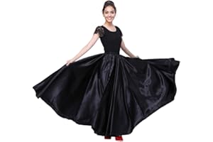 Wuchieal Bauchtanz Satin Rock Professionelle Tänzer Glänzender Schwingen Tanz Rock
