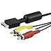 Produktbild JAIS AV TV Audio Video 3 Chinch Kabel Für Sony Playstation 1 / 2 / 3 PS1 PS2 PS3
