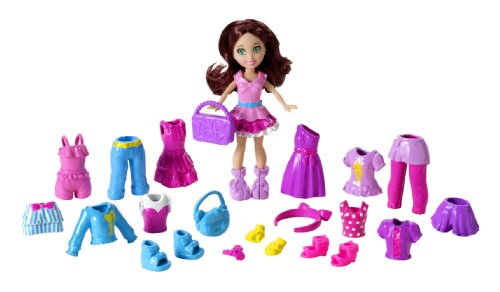 Polly Pocket Y7612 Lea Fashion Doll & Accessory - 20+ pieces