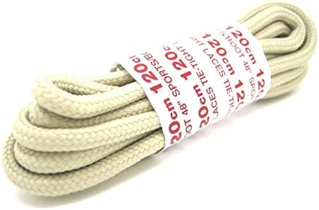 120cm Thick Round Cord Boot Trainer Hiking Walking Shoe Laces British Made (Stone)