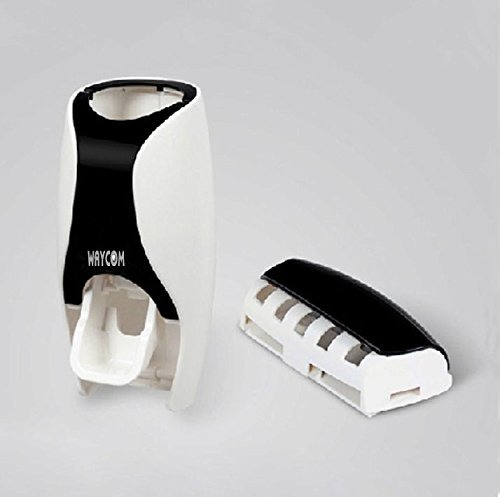 WAYCOM® Staubdicht Zahnpastaspender Zahnpasta Presse Kit (Schwarz) - 4