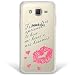 Produktbild Samsung Galaxy J7 2015 Hülle, WoowCase® [Hybrid] Handyhülle PC + Silikon für [ Samsung Galaxy J7 2015 ] Phrase und Lippen - Tienes tres opciones te beso, me besas o nos besamos Handytasche Handy Cover Case Schutzhülle - Transparent