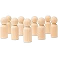 Woodpeckers Small Wooden Peg Dolls Unfinished 1-11/16 inch, Boy Shape, Pack of 25 Birch Wood Peg People for Crafting and Small World Play