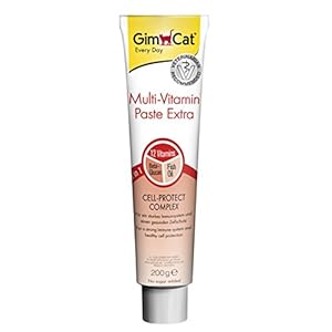 GimCat pasta extra multivitaminas , Aperitivo para gatos nutritivo con vitaminas, nutrientes y Omega 3 y 6 , 1 paquete (1 x 100 g)