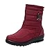 Produktbild JUSTSELL_Schuhe Damen Stiefeletten,Frauen Einfarbig Schlupfstiefel Runder Kopf Kurzschaft Stiefel Baumwoll Ankle Stiefeletten Super Warm Allroundstiefel für Winter