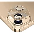 SEIGE Designed for iPhone 14/14 plus Camera Lens Protector, 3D Alloy Metal and Tempered Glass Camera Screen Protector, Full Coverage Protection (Gold)
