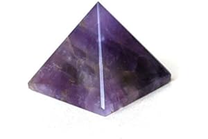 Healing Crystals India P0689 1 Pierre précieuse naturelle de type pyramide d’améthyste spirituelle riche en énergie, 25 à 30 mm, couleur : violet