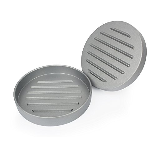Belmalia Burgerpresse + 40 Blatt Backpapier für perfekte Burger, Hamburger, Cheeseburger, Frikadellen, Patties, Presse, Grill, antihaftbeschichtet, 11 cm - 3