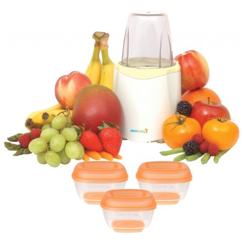 DEX Products Electric Baby Food Processor with 1oz Baby Storage Cubes