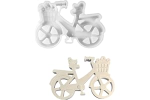KEBOYGYM Silikonformen Gießformen Kerzenhalter, DIY Kombination Haus, Silikonform Häuser, Kerzenständer Haus Deko Giessform Silikon,Gießform Häuser Kerzenhalter Wohnzimmer Deko (Fahrrad Silikonform)