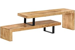 vidaXL Mueble para la TV Mobiliario Multimedia de Hogar Centros de Entretenimiento Articulos Casa Muebles Television Bricolaje Madera de Mango Maciza