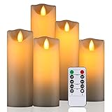 Especificaciones - Tamaño de vela: Un conjunto de 14 cm, 15 cm, 16 cm, 18 cm, 20 cm de velas de batería (cada una de 5.5 cm de diámetro), manual de usuario x1, remoto x1.