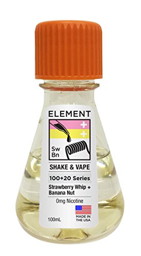 ELEMENT E-LIQUID Mix Series Emulsions Dripper Shortfill 100ml, 0mg (Strawberry Whip + Banana Nut)