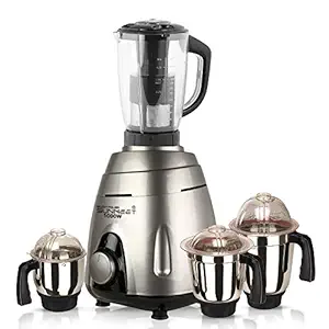 SilentPowerSunmeet Metallic 1000 Watts 4 Jar Mixer Grinder (Grey) Make in India