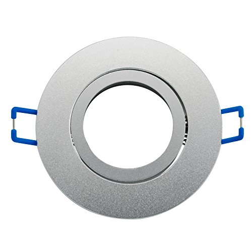 Preisvergleich Produktbild Einbaurahmen schwenkbar mit Druckring Silber gebürstet