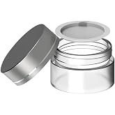 35 ml Boş Şeffaf Cam Seyahat Krem ve Organizer Kavanozu Kozmetik Şişesi