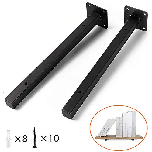 Ihomepark Equerre Etagere Industrielle Support d'étagère Mural Rétro - 30cm Ronde Supports Plateaux Rétro en Métal avec Vis Tablette Mural Bride de Plancher Plomberie Steampunk Rural (2 Pcs)