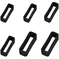 FYACCD Watch Strap Holder Loop, 6 Pcs Silicone Watch Strap Loop, Watch Band Strap Keepers, Replacement Watch Band Strap Loops, Watch Fastener Rings, 18/20/22mm
