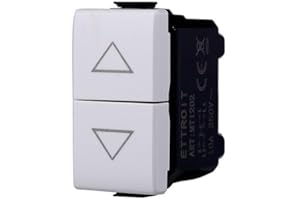 IXTRIMA Interruptor doble interbloqueado para persiana 1P 10 A compatible con Bticino Matix