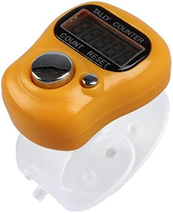 SODIAL(R)Mini LCD Electronic Digital Display Finger Hand Tally Counter Counting -Orange