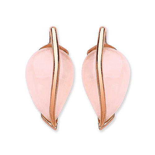 MiChic Damen-Ohrstecker 925 Silber Quarz pink Tropfenschliff - 3722ES-1P
