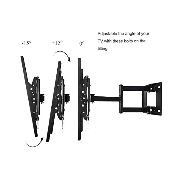 Funime Tilt & Swivel TV Wall Mount Bracket for 32 - 55 Inch LCD, LED, 3D, Plasma Screens - Weight Capacity 25kg(55lbs) - Max VESA 400x400mm - 10 Year Warranty - Image 5