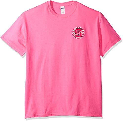 New World Graphics Unisex North Carolina State NCAA Chevron Short Sleeve, Safety Pink, Medium