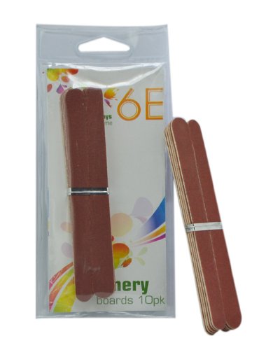 6E Emery Boards, 3 packs of 10, total 30 boards (Pack of 3)