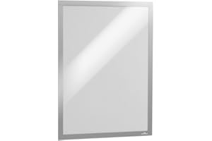 Durable 483823 Marco informativo Duraframe (A3, autoadhesivo con cierre magnético) 1 pieza, plata